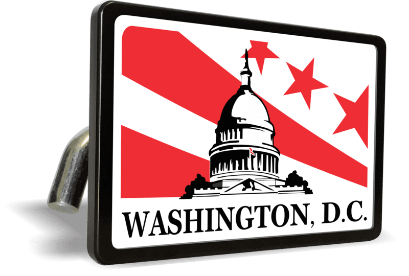 Washington, D.C. (Color) - Trailer Hitch Cover